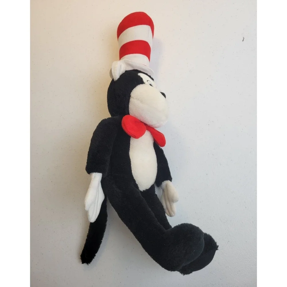 Dr. Seuss Cat in Hat Plush Stuffed Animal Toy Collectible Black White Red 18